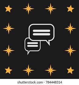 Chat Flat Icon. Vector EPS 10.