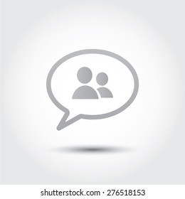 Chat Flat Icon. vector illustration