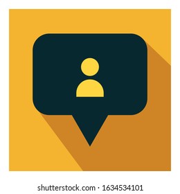 Chat flat icon vector - ui icon vector 