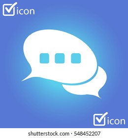 Chat Flat Icon.Badge discussion, dialogue, correspondence character.