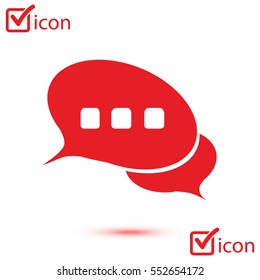 Chat Flat Icon.Badge discussion, dialogue, correspondence character.