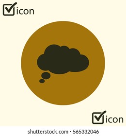 Chat Flat Icon.Badge discussion, dialogue, correspondence character.