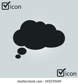 Chat Flat Icon.Badge discussion, dialogue, correspondence character.