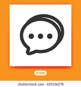 Chat Flat Vector Icon. Message Symbol