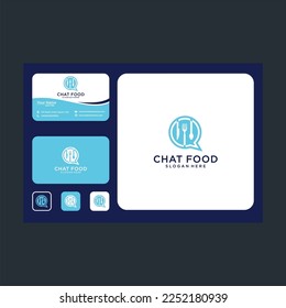 chat food logo design template
