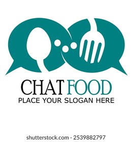 CHAT FOOD VEKTOR BLUE PLACE YOUR  SLOGAN HERE