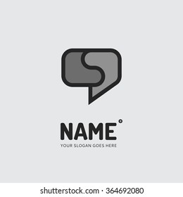 Chat form, logo design vector template. Symbol concept icon.
