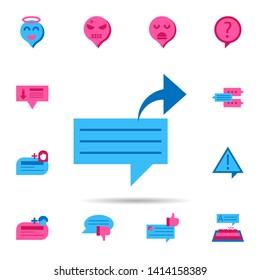 Chat, forward color icon. Universal set of chat for website design and development, app development