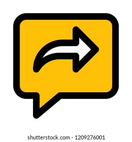 chat forward symbol