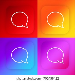 Chat four color gradient app icon set