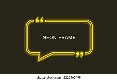 Chat frame, bubble led talk. Vector illustration