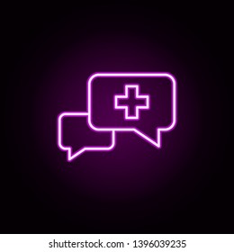 Chat free medical neon icon. Elements of medical set. Simple icon for websites, web design, mobile app, info graphics