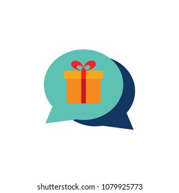 Chat Gift Icon Design