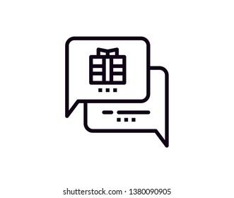 chat gift vector icon. Best modern, simple, isolated,Gift, flat icon for website design or mobile applications, UI / UX design vector format - Vector