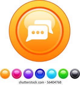 Chat glossy circle web buttons.