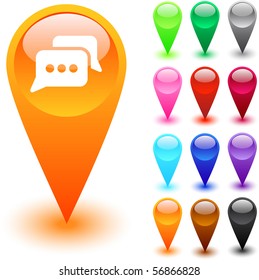 Chat glossy web buttons.