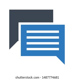 chat glyph colour vector icon