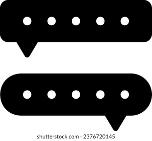 chat glyph icon illustration vector