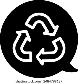 chat glyph icon illustration vector