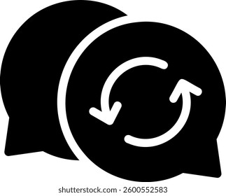 chat glyph icon illustration vector