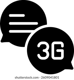 chat glyph icon illustration vector