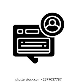 chat glyph icon. vector icon for your website, mobile, presentation, and logo design.