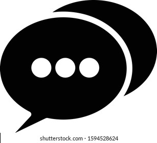 
chat glyph icon for web design or mobile applications. Chat lines for logo design, visit cards, etc.
