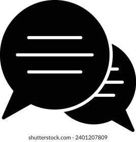 Chat Glyph Vector Icon Design