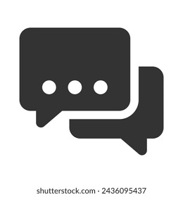 Chat glyph vector icon isolated Chat stock vector icon for web, mobile app and ui design