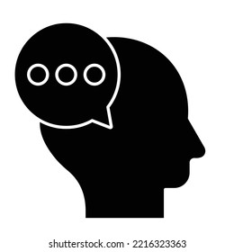 Chat Glyph Vector Icon which can easily modified  

