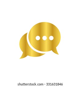 Chat - gold vector icon
