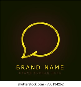 Chat golden metallic logo