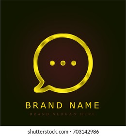 Chat golden metallic logo
