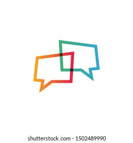Chat graphic design template vector isolated illustration