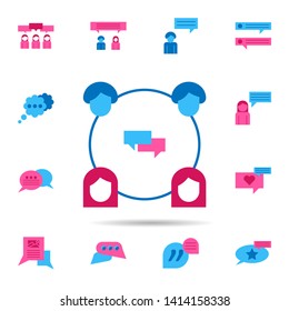 Chat, group color icon. Universal set of chat for website design and development, app development
