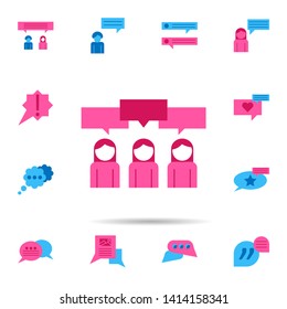 Chat, group chat color icon. Universal set of chat for website design and development, app development