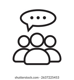 chat group icon. chat community