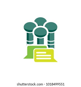Chat Group Logo Icon Design