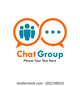 Chat group logo template illustration