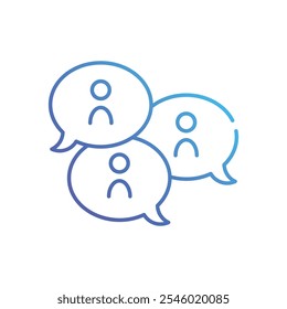 Chat Group vector icon stock illustration