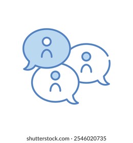 Ilustração de stock do ícone de vetor do Grupo de Bate- Papo