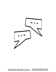 chat hand draw icon, vector best line icon.