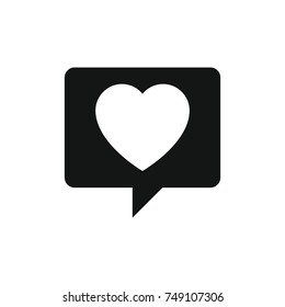 chat heart icon