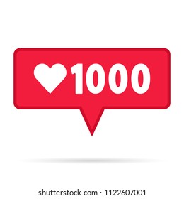 Chat with hearts, icon. Vector illustration.
