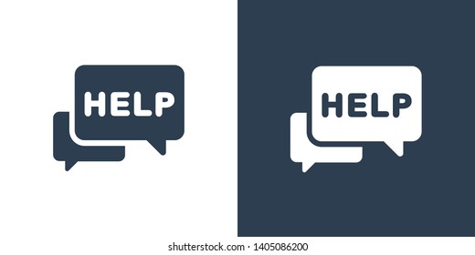 Chat Help Sign Icon Vector