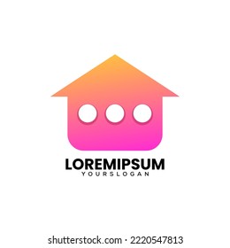 chat home logo design template