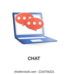 Chat icon. 3d illustration from feedback collection. Creative Chat 3d icon for web design, templates, infographics and more