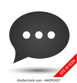 Chat icon. Active chat sign. Simple flat logo of chat on white background. Vector illustration.