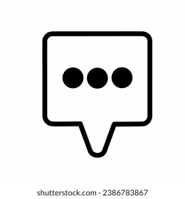 chat icon with black box and white background