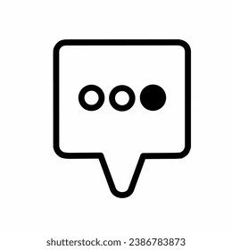 chat icon with black box and white background